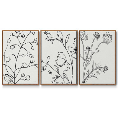 " Botanical Sketch I " 3 - Pieces