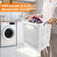 Plastic Rolling Laundry Basket with Handles