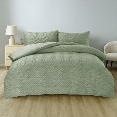 Semi Printed Quilted Duvet set