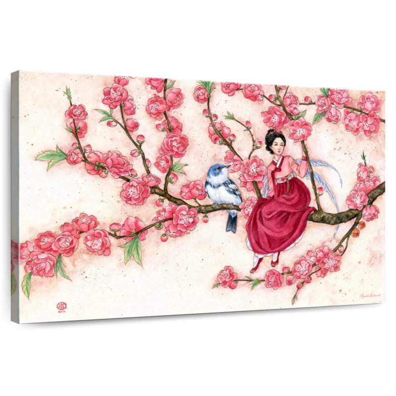 Kelan Peach Blossom, 30" H x 45" W