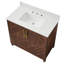 Meuble-lavabo simple 36 po avec plateau en pierre reconstituée Keiera-303930889
