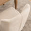 Fauteuil d'appoint rembourré avec accoudoirs à dossier plein et chaise demi-tonneau avec base en bois massif-883757884