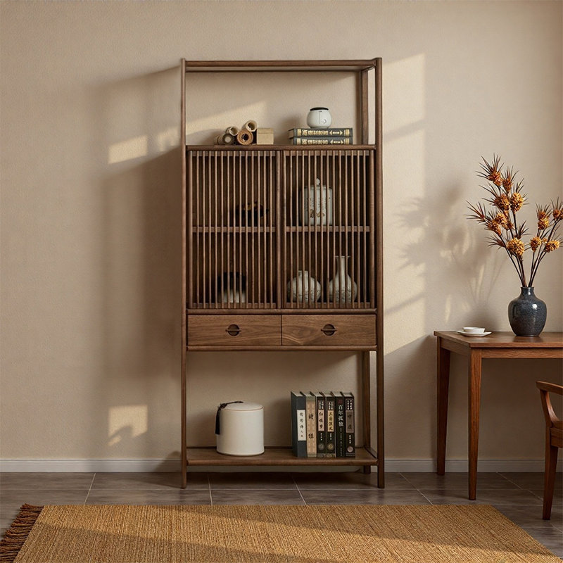 Chinese style large capacity storage bookcase