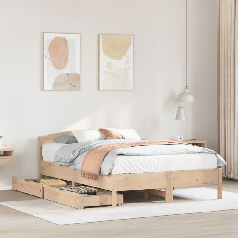 Storage Bed, Brown, Small Double (4')
