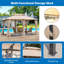 Pavillon de jardin extérieur 13 x 10 pi, double toit ventilé et parois latérales détachables, kaki-126206673