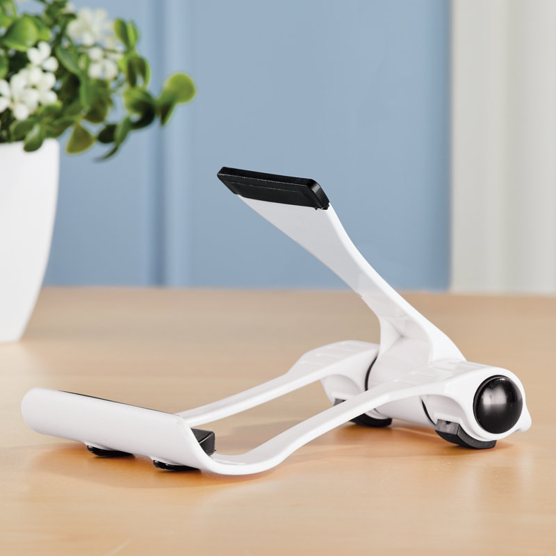 Compact Black Foldable Adjustable Non-Slip Phone and Tablet Stand