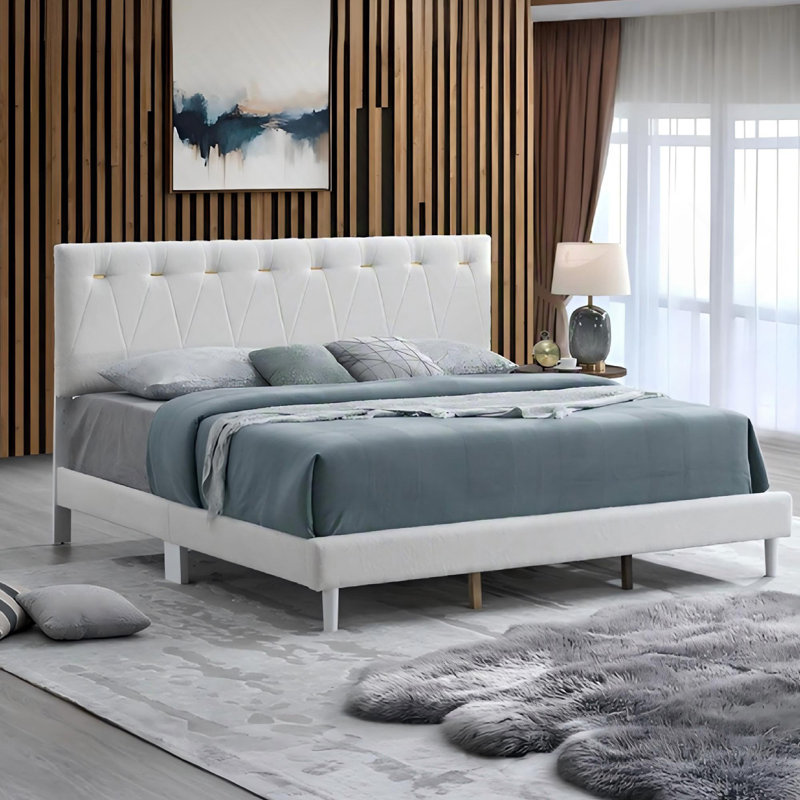 Grand lit WHEAT (matelas non inclus), Queen