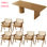 Japanese solid wood rectangular dining table set