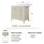 Meuble-lavabo autoportant en bois massif avec comptoir en quartz blanc Carrera et lavabo encastré encastré Kristine l 36 po x H 35 po