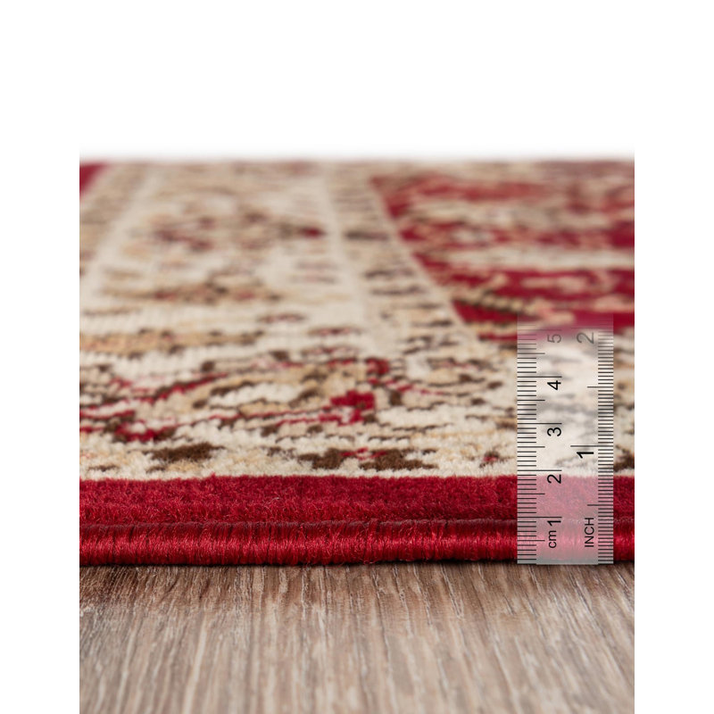 Bhatari Indoor Rug, Round 6'1", Burgundy