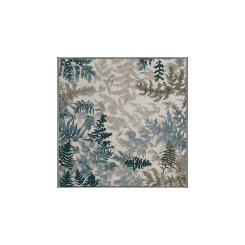Tapis gris soyeux et moelleux, Rectangle 8 pi x 10 pi