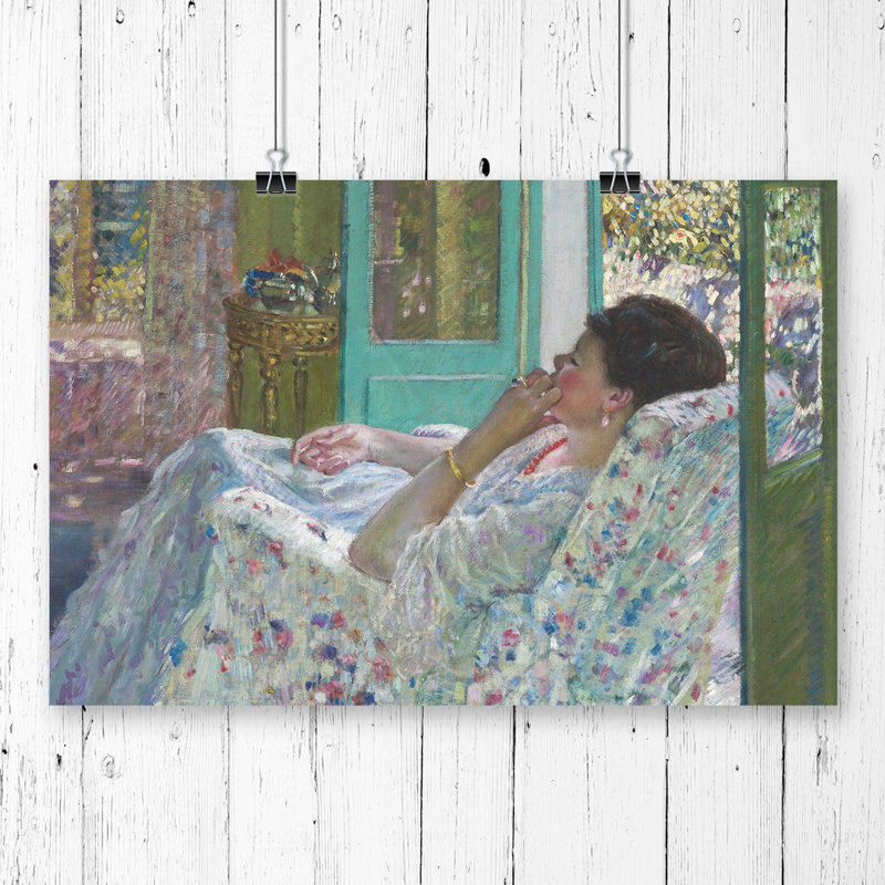 Frederick Carl Frieseke - No Frame Painting, 29.7cm H x 42cm W