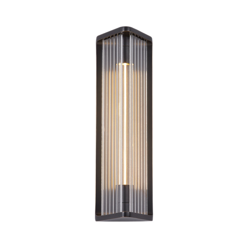Sabre 1 - Light LED Bath Bar, Ribbed Glass/Urban Bronze