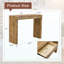 Ensemble de 2 pièces de chaise de bar en cuir PU, jumelé à une table de bar à grain de bois, avec fonction de rangement, convient aux restaurants et aux cafés