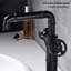 Robinet de lavabo de salle de bain à un trou à 2 poignées - poignée de roue industrielle moderne, laiton massif, aérateur économiseur d'eau, or brossé-69288656