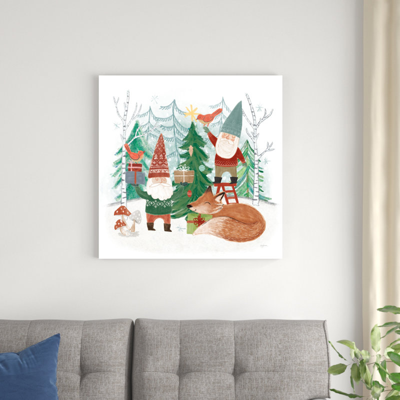 Gnomes des bois I, H 30 po x l 30 po x P 1,25 po