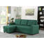 Upholstered Pull Out Sectional Sofa With Chaise-1781433060