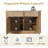 Qwin Natural Marble Top & Oak Finish Server