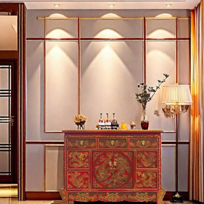 New Chinese Classical Furniture Porch Cabinet 51.1'' Sideboard