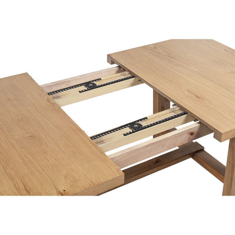 Natural Brown Extension Leaf Dining Table