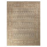 Distressed Homage Hand Knotted Wool Geometric Area Rug