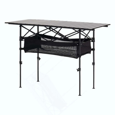 Table de camping pliante en aluminium