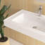 Lavabo vasque de salle de bain mural 47 "avec trou pour robinet 