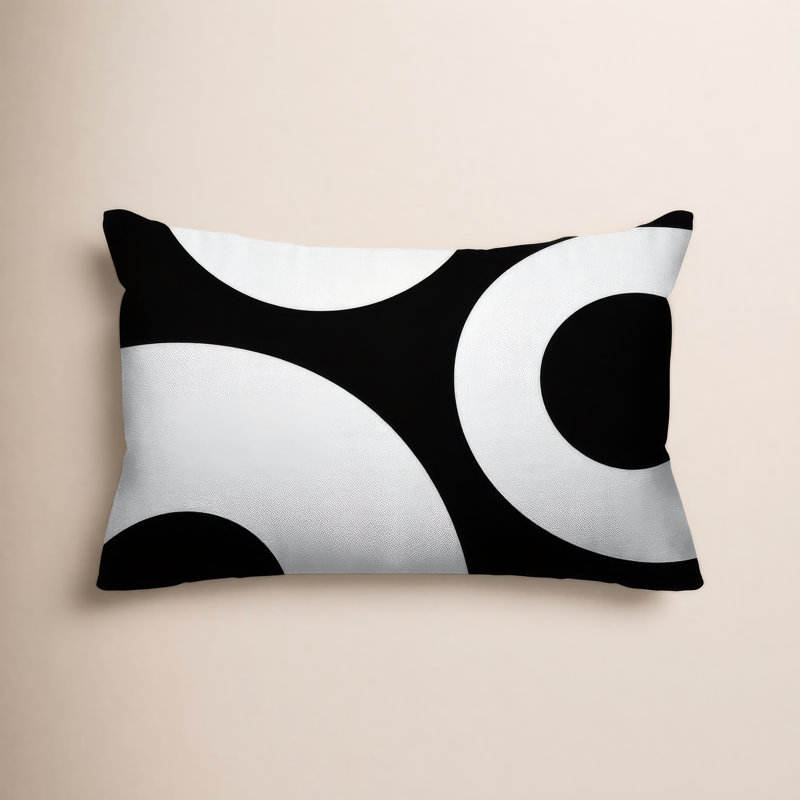 Coussin lombaire intérieur / extérieur Luella, Noir