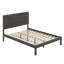 Ensemble de chambre à coucher 3 pièces, lit plateforme avec deux lumières de chevet, table de chevet 2 tiroirs-105501740-105501741