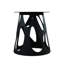 Table de salle à manger 30,04 po h 59,18 po ronde en pierre frittée blanche avec base en fer noir pour 6 à 8 personnes de style moderne, pour 6 à 8 personnes