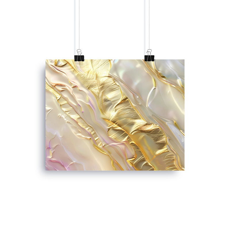 Abstract Wall Art, Canvas Print, Gold, Modern Art, Home Decor, Wrapped Canvas, 76.2 cm H x 101.6 cm W
