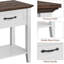 50cm W Manufactured Wood Bedside Table
