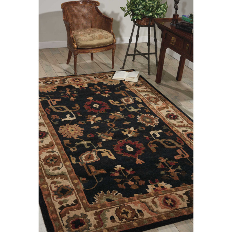 Tapis traditionnel noir Nourison Tahoe 8 pi 6 po x 11 pi 6 po, Noir / Beige, Rectangle 8 pi 6 po x 11 pi 6 po