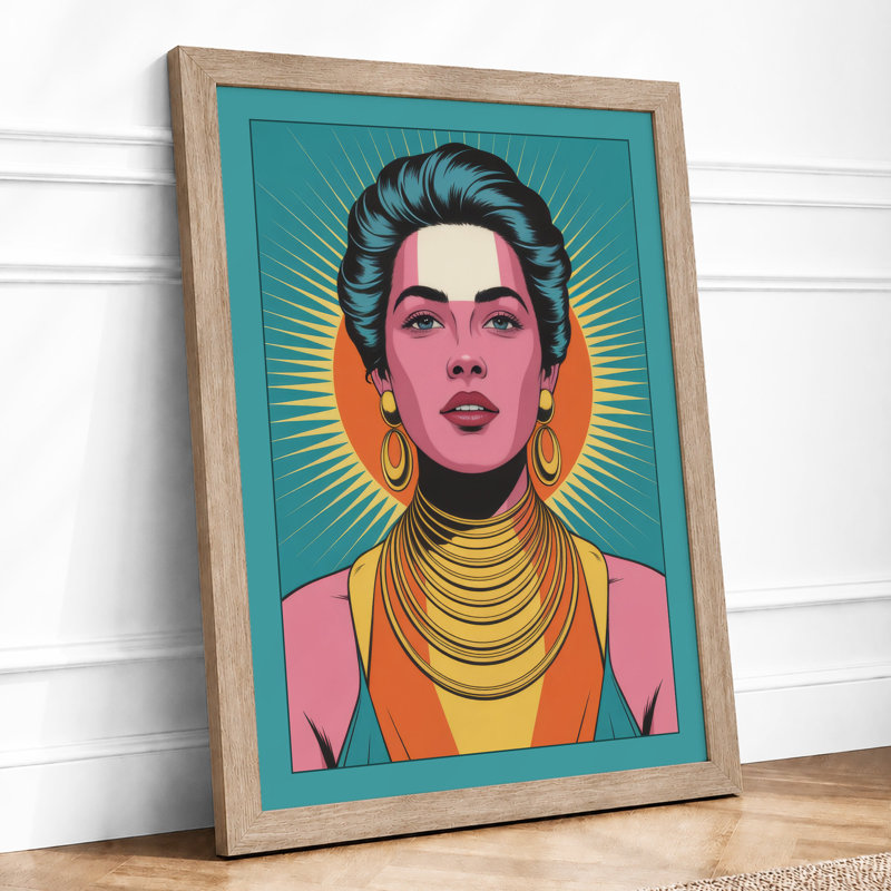Radiant Gaze Pop Art - Print, A2 - 59.4 x 42.0 cm, Oak