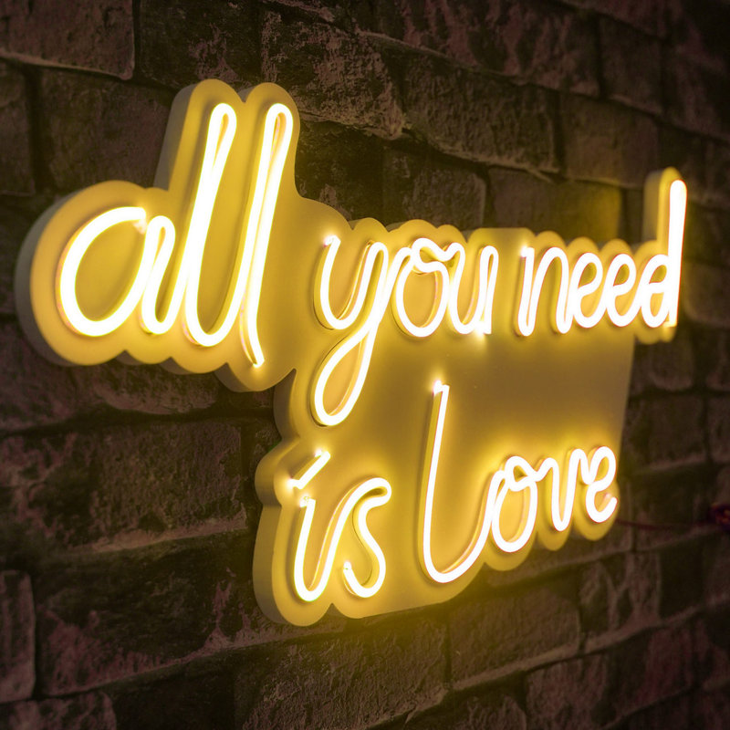 Flexible Waterproof Neon LED Strip Lights, Yellow, 12V DC, 12.6 x 23.6 x 0.8 inches | IP67 Rated, PVC Foam Template, 375 cm Total Length | Perfect for Home Decor, Parties & Creative Lighting Designs