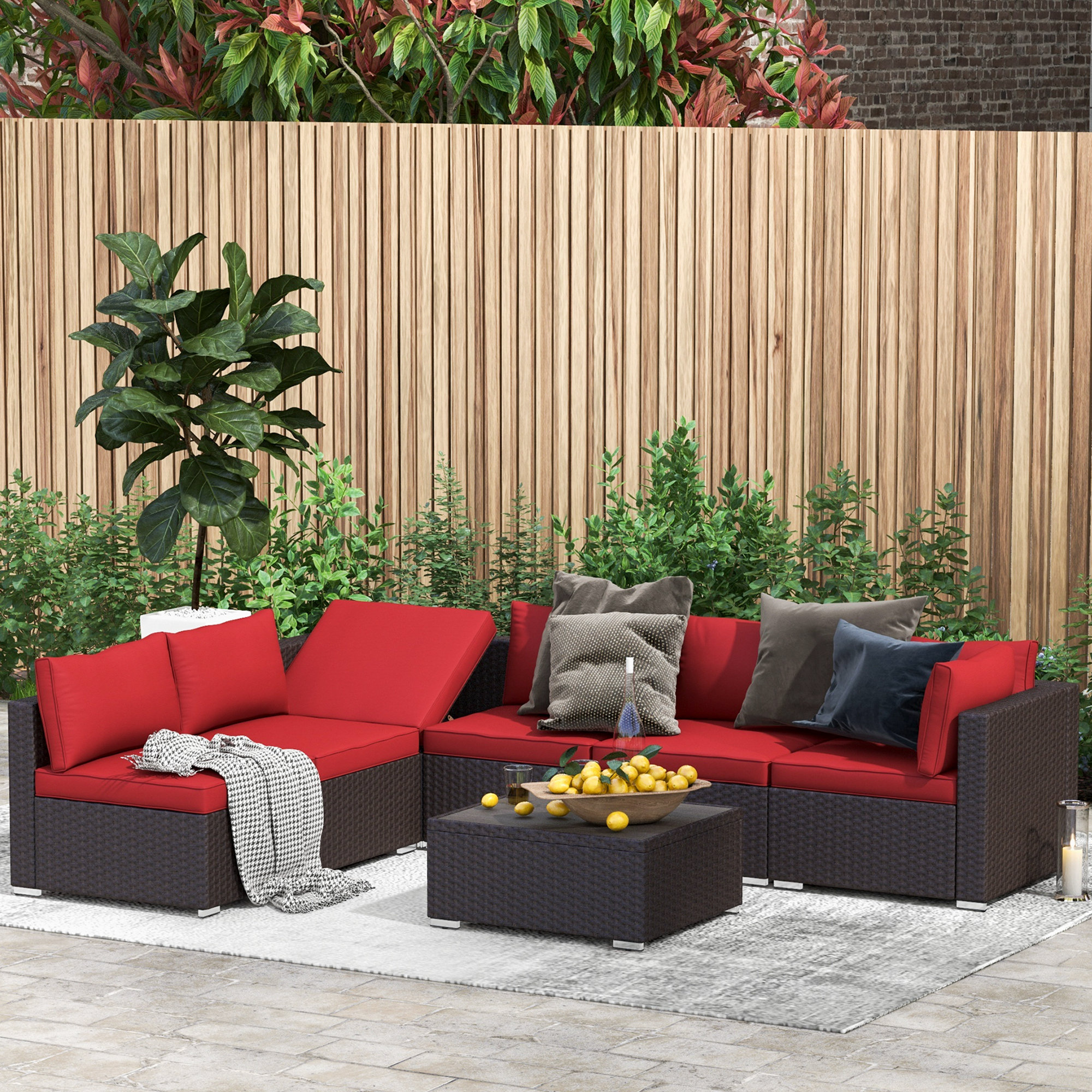 Outdoor rattan store sectional sofa