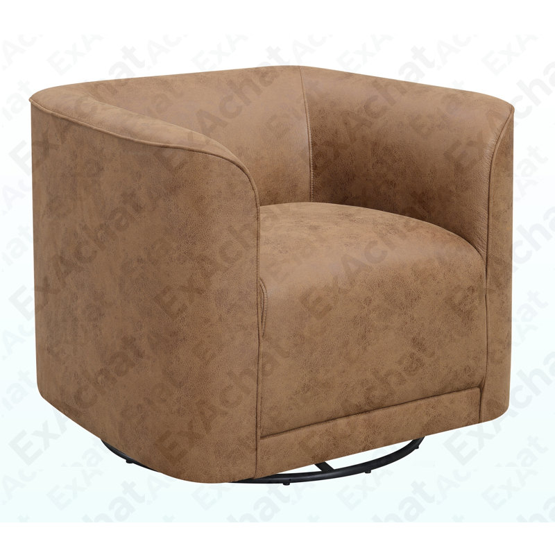Fauteuil d'appoint pivotant brun
