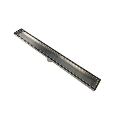 Shower Complements Linear Tile-In Shower Drain - Floor Mount - 48" Stainless Steel/Brushed Stainless Steel