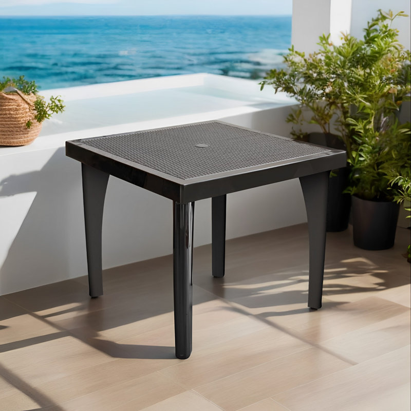 Table de salle à manger en plastique / résine, Espresso
