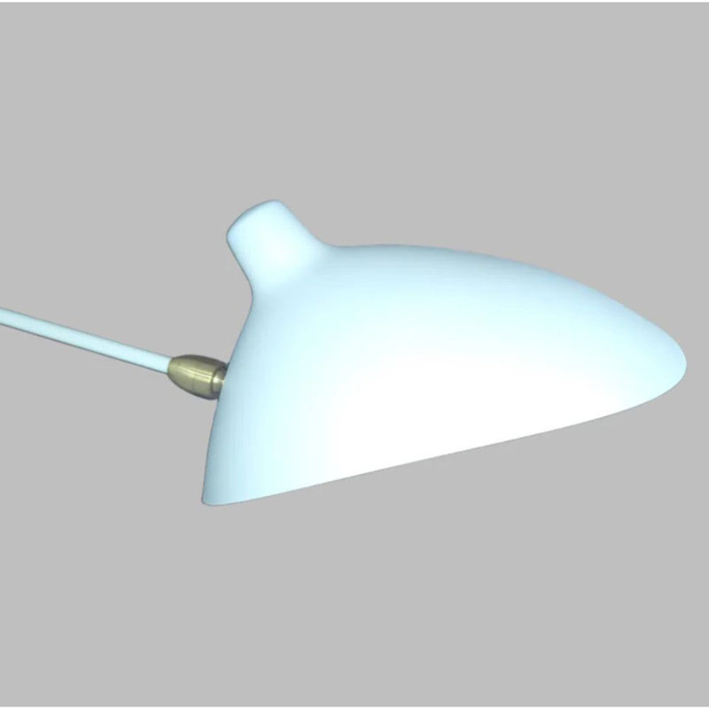 Single Wall Swivel Lamp In Black, White