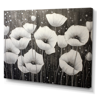 " Grey Poppies Silver Serenity "