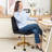 Modern Velvet Office Task Chair, Armless Swivel Computer Desk Chair for Home Office-721150932