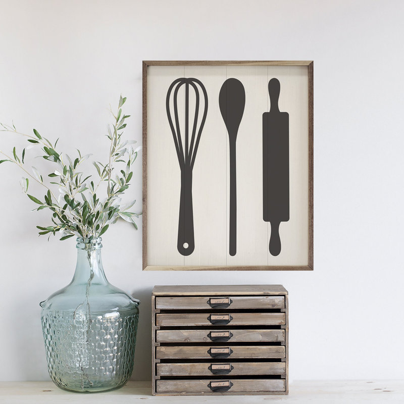 Baking Utensils White, 40" H x 32" W