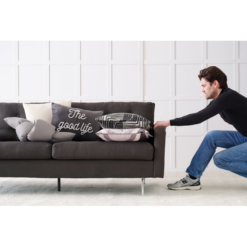 Loft Style Square Cushion, Dark grey, 48cm W x 48cm D