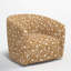 Fauteuil demi-tonneau pivotant rembourré Marita-1758183665