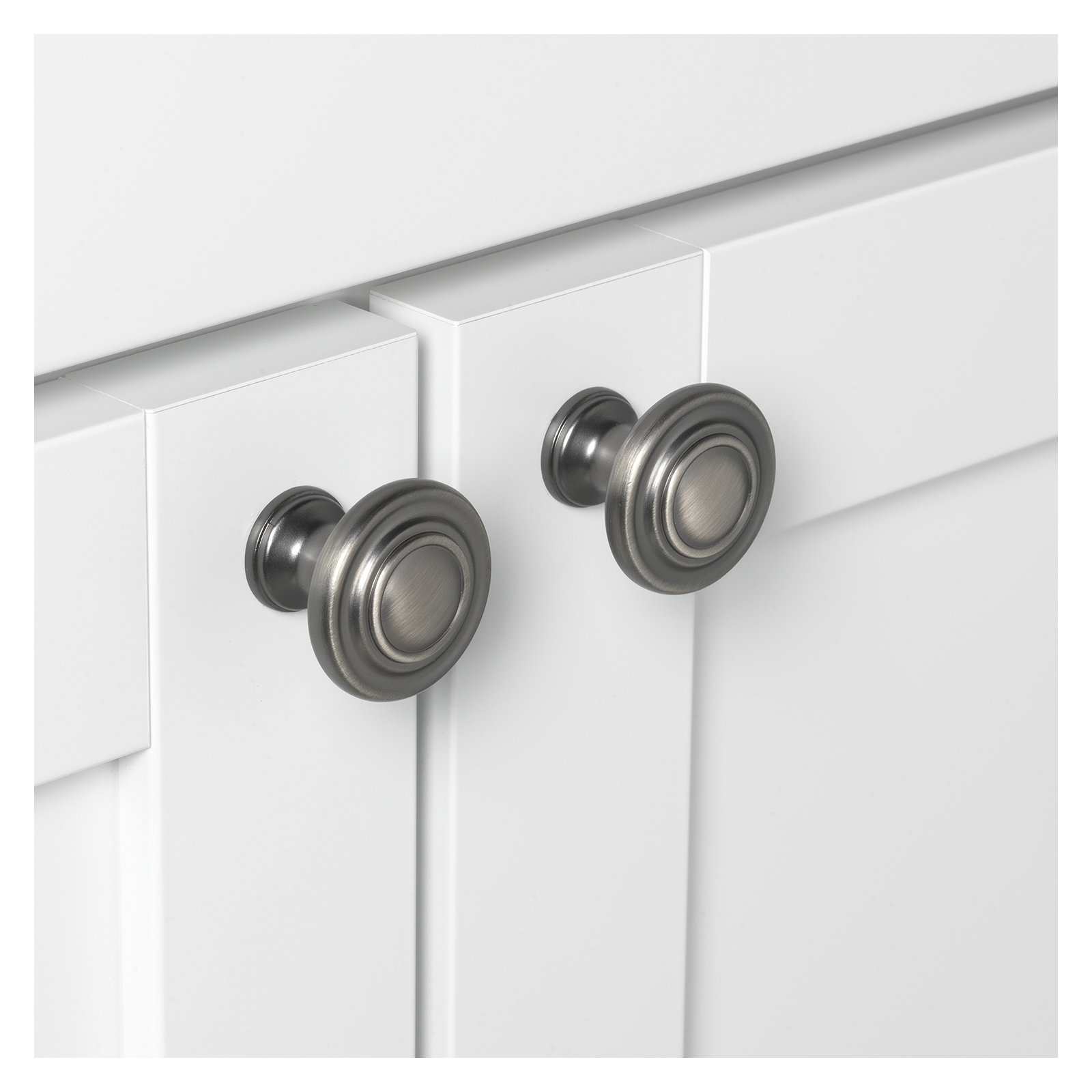Mushroom Knob Multipack, Satin Pewter