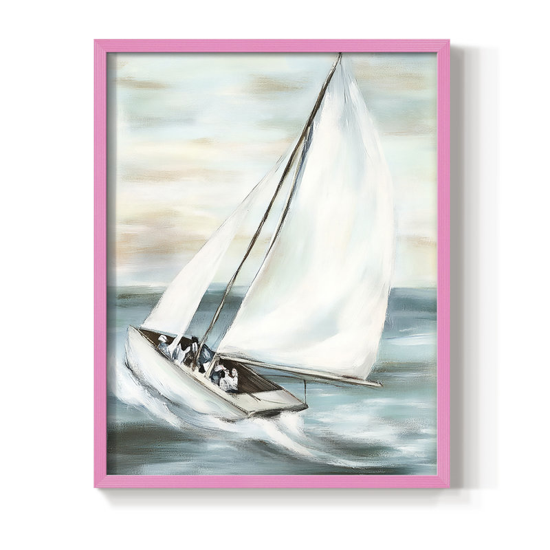 NAUTICAL Series LI, reproduction encadrée - bois massif, H 30 po x l 24 po, Rose