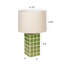 Lampe de table Zara Green Grid