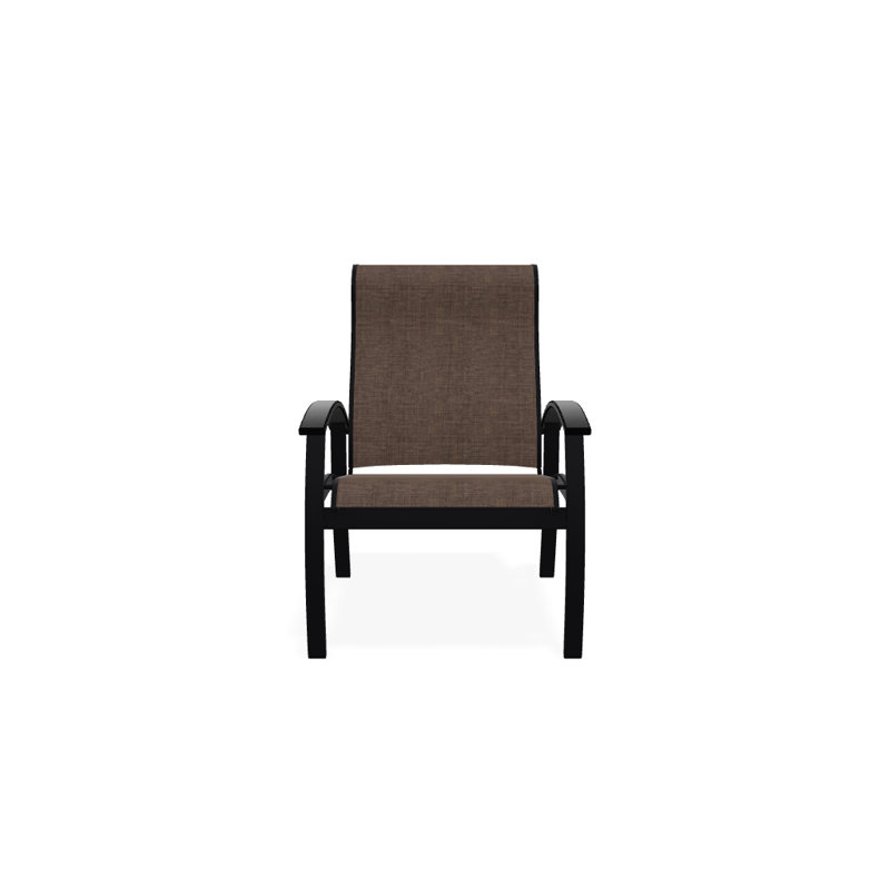 Chaise de patio Askar, Moka Sunbrella®, Noir, Noir texturé
