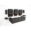 Fauteuils inclinables en tissu Luxury Tech, noir, style classique pour le salon